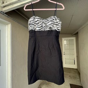 Cute Vintage Y2K Zebra Print Top Spandex Bodycon Mini Dress